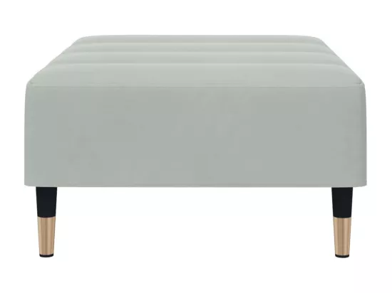 Repose-pied gris clair 77x55x31 cm velours