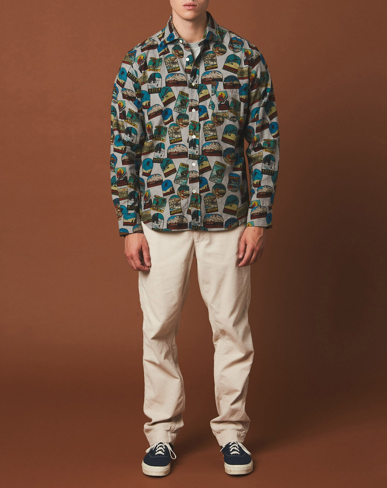 Hartford Chemise en Flanelle regular Paul imprimée