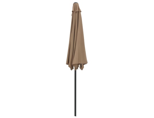 VIDAXL - Parasol de balcon avec mât en aluminium taupe 270x135 cm dem...