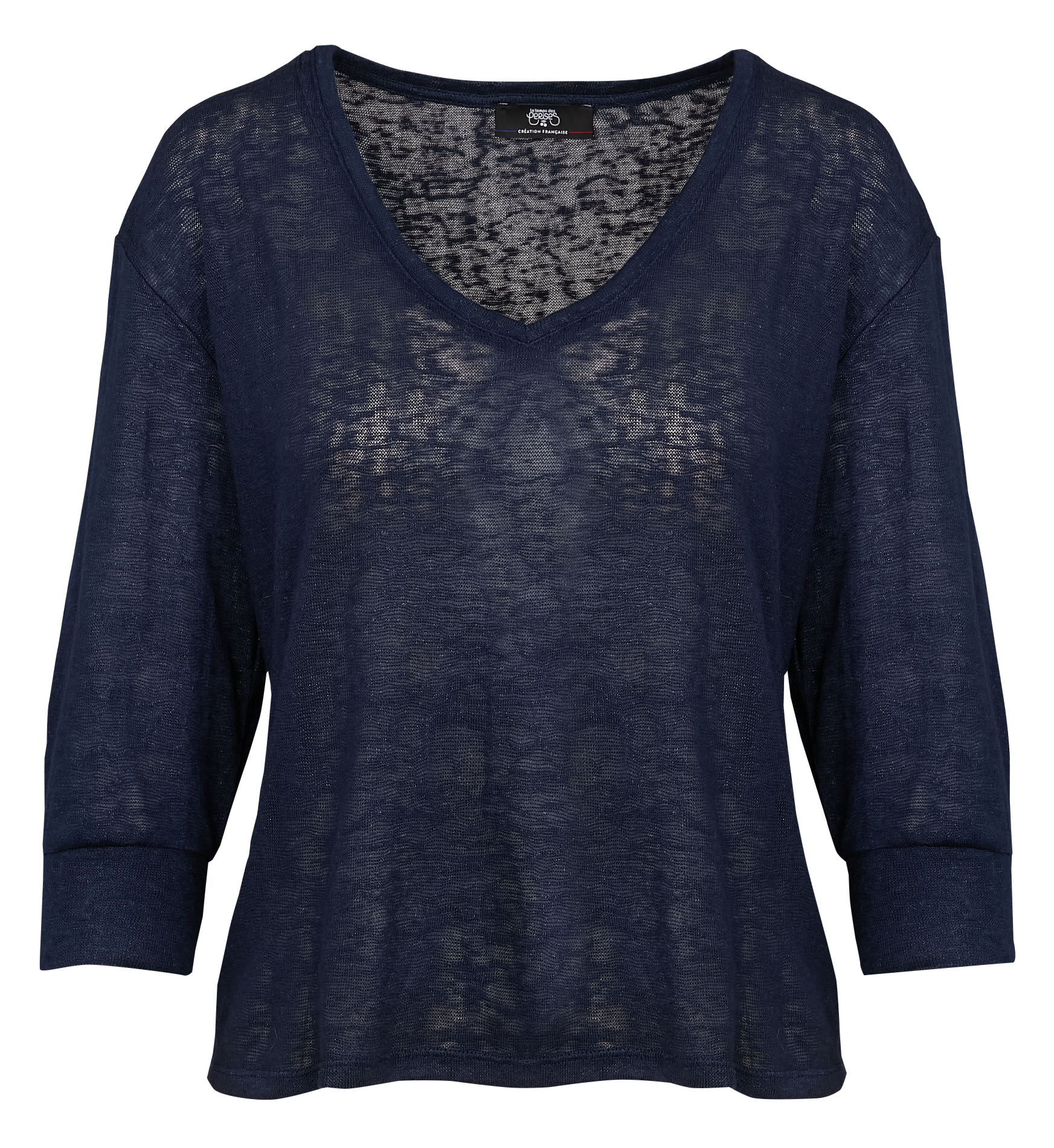 RONDAAN - Tee-shirt col V| Bleu