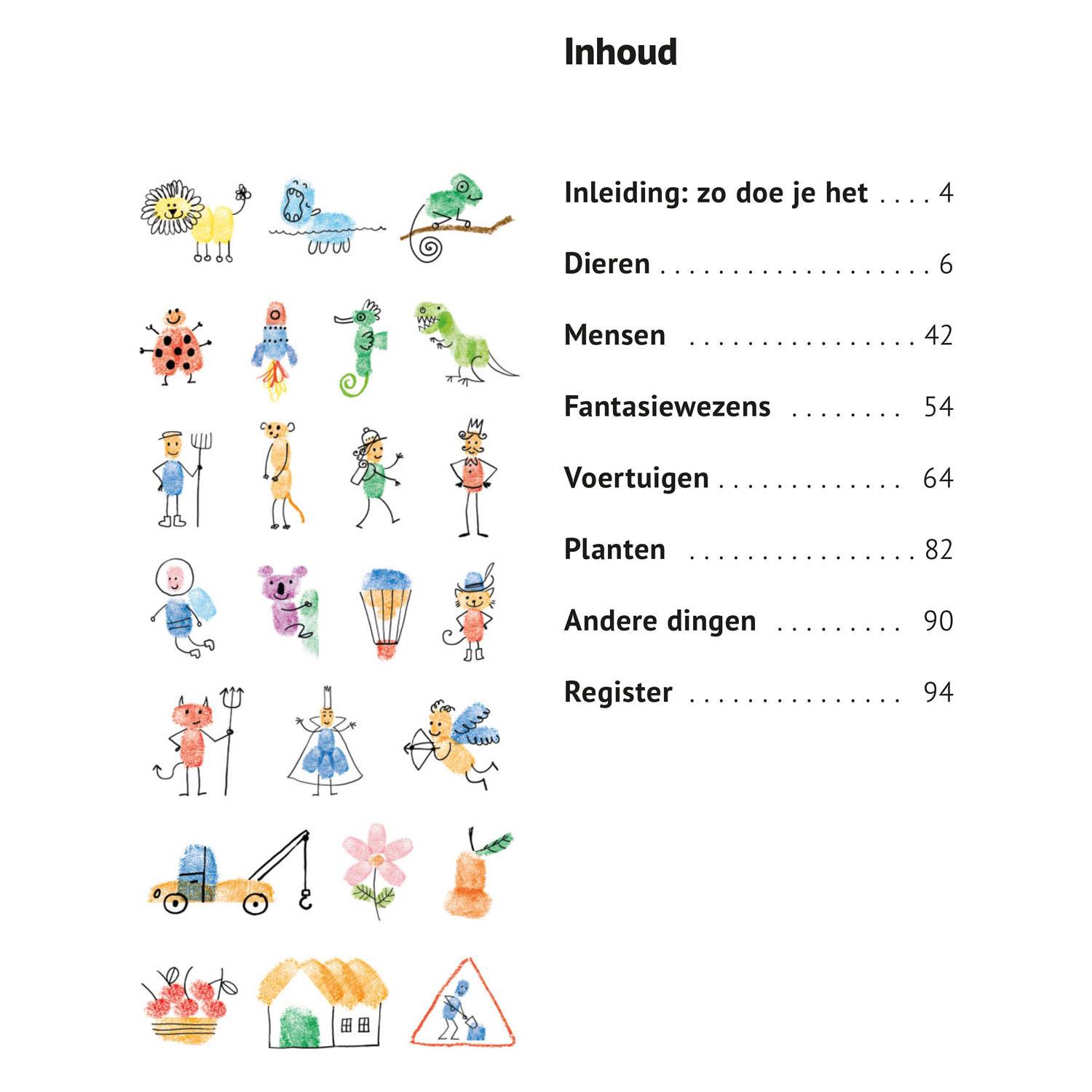 Ik Kan 101 Dingen Tekenen met Vingerverf Hobbyboek