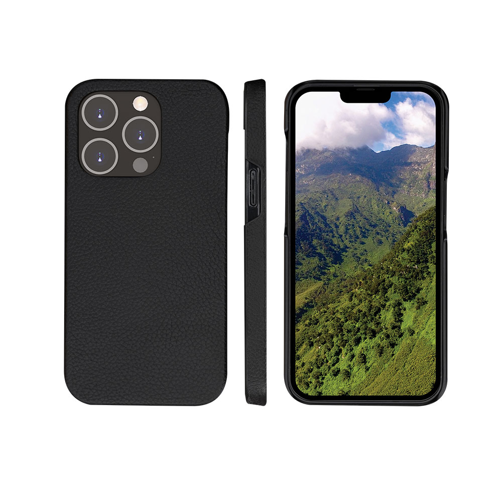 iPhone 14 Pro 2in1 Book Cover Echtleder Tasche mit RFID Schutz New York (NY61NIBL5585) - Schwarz