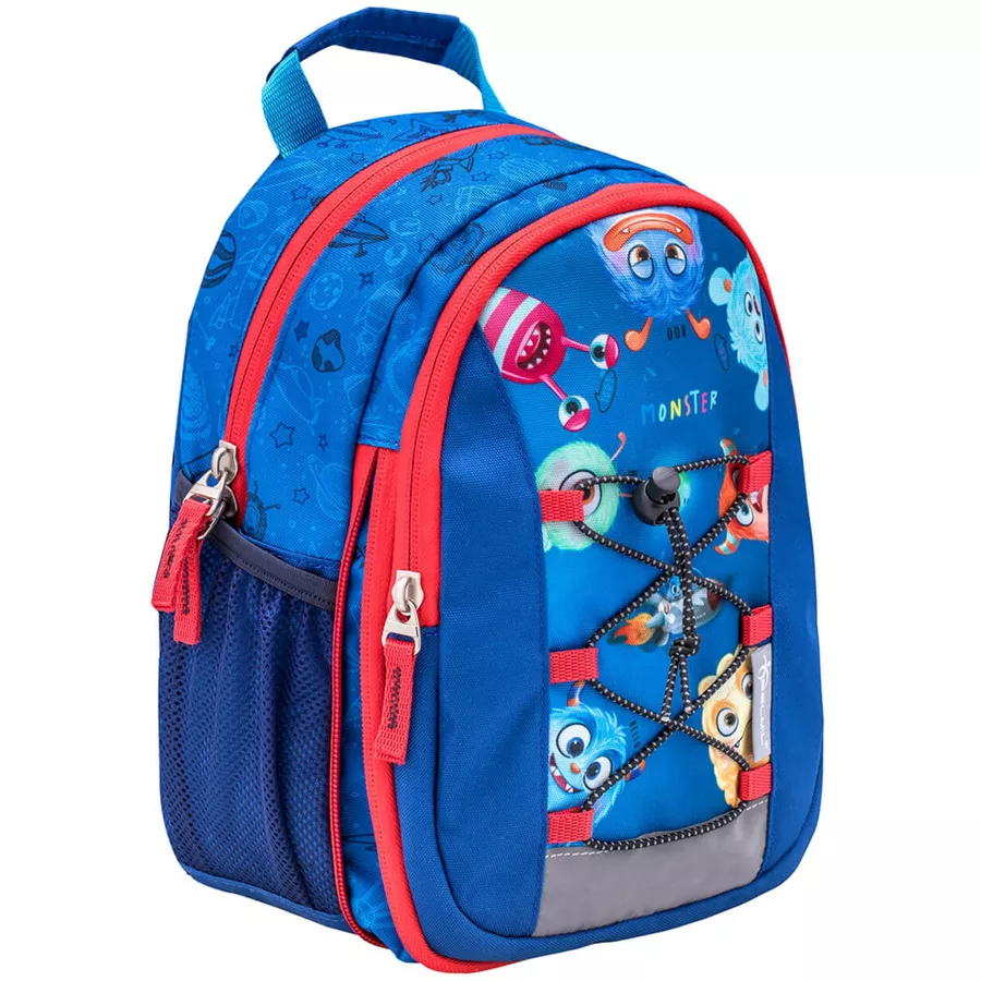 Belmil Kindergartenrucksack Mini Kiddy Kindergartenrucksack für 1-3 Jährige Kinder mit Brustgurt Cool Monsters