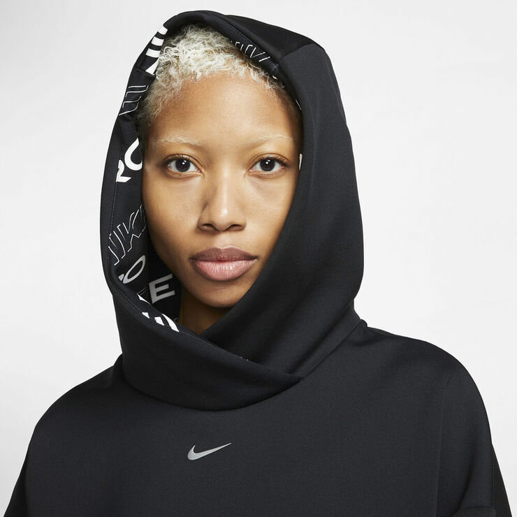 Nike Pro Fleece Haettetroje Sort