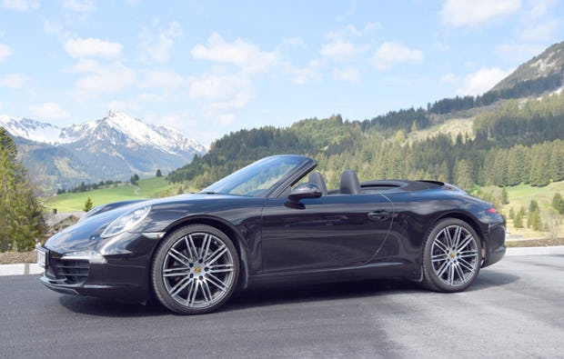 Porsche 911 Cabrio im Allgäu fahren als Geschenk