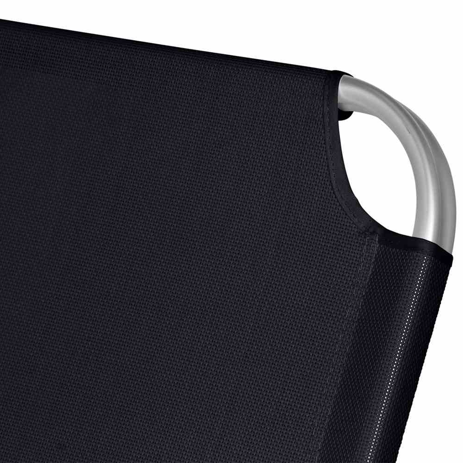 Dreibeinliege XXL - silber-schwarz - 69x201 cm