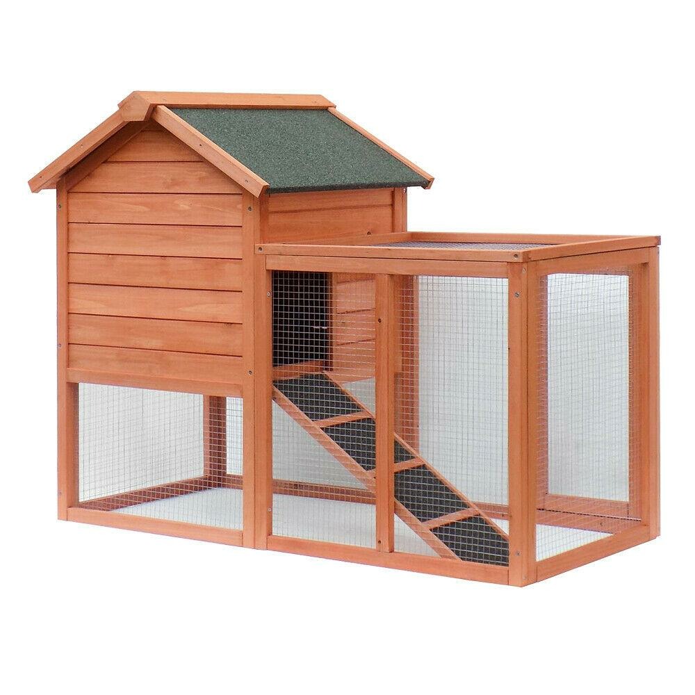 Cabane clapier à lapins rongeurs poulailler lapinière ou autres petits animaux en bois 870 x 465 x 1600 mm