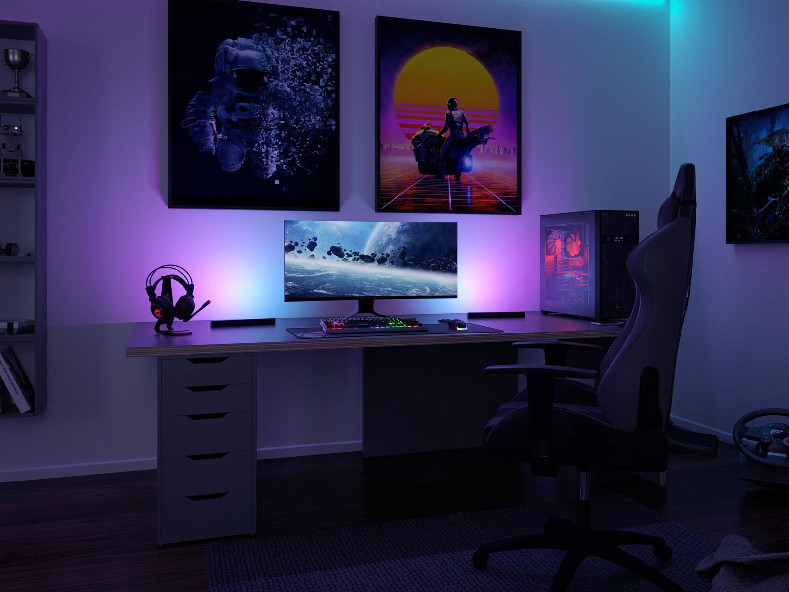 Paulmann LED Lichtleiste Entertain DYNAMIC RGB 2er Set je 30 cm