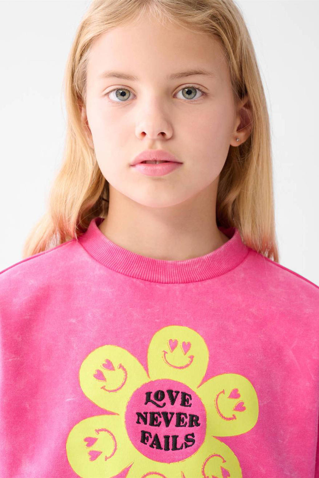 Shoeby sweater met printopdruk roze