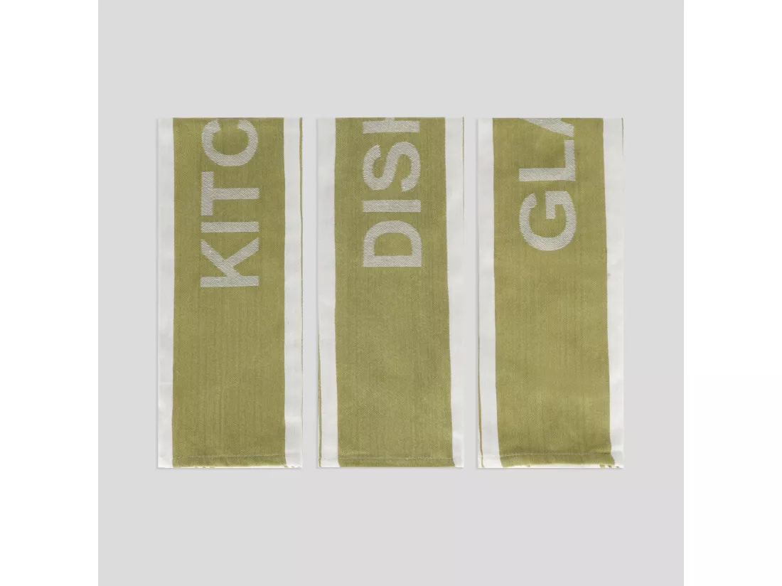 Ensemble De Torchons Essential Vert Moyen 45 x 70