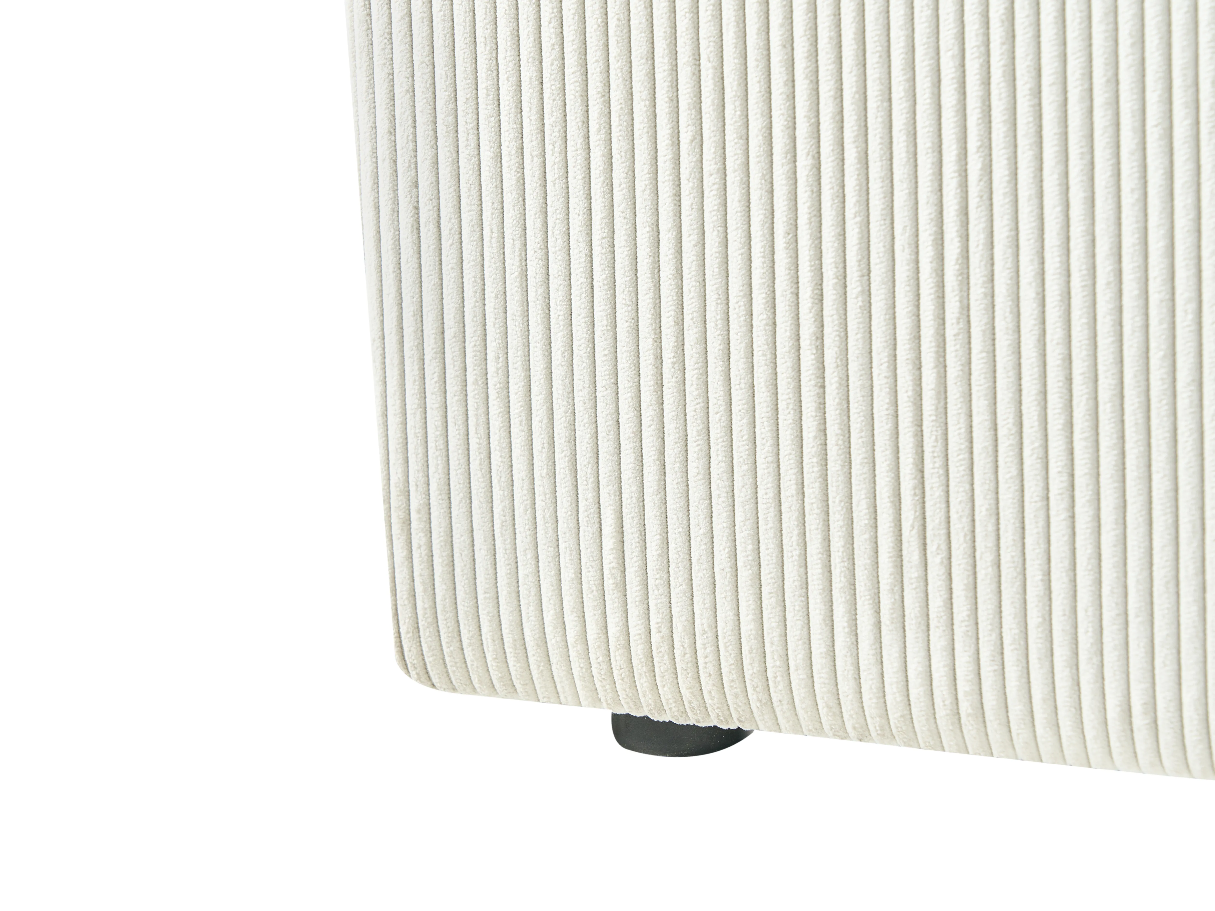 Bed met opbergruimte Corduroy LILLEBONNE 140 x 200 cm Lichtbeige