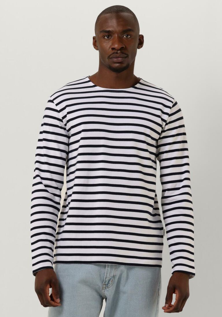 SELECTED HOMME witte selected homme  slhbriac stripe ls o-neck tee