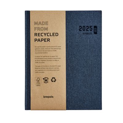Agenda Ecotiming Kazar - 1 semaine sur 2 pages - 17,1 x 22 cm - bleu - Brepols