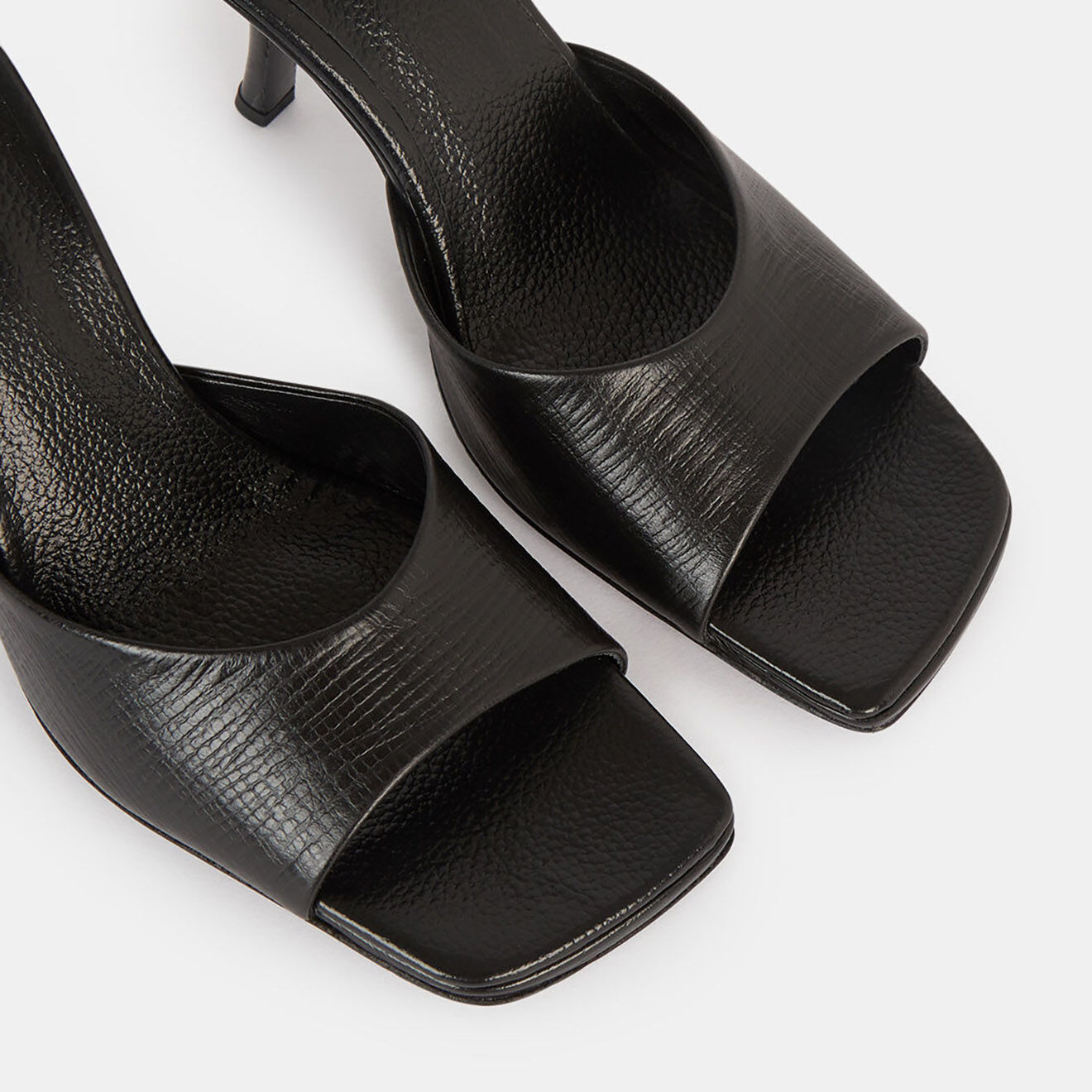 By Far Mules en Cuir HLS noires - Talon 8 cm