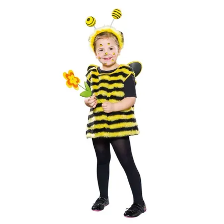 Festartikel Müller Bienchen-Kleid, Kopfbügel mit Fühlern, Größe 116 / 128