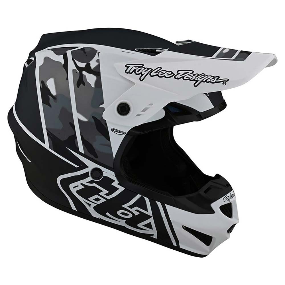 Troy Lee Designs - Casque enfant GP Nova Camo Youth Camouflage Gris / Noir / Blanc