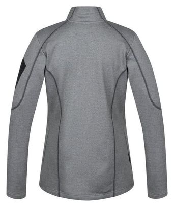 Sweat-shirt Hannah pour femme Thea PS Full - Zip-Stretch-Gris-Rose Corail