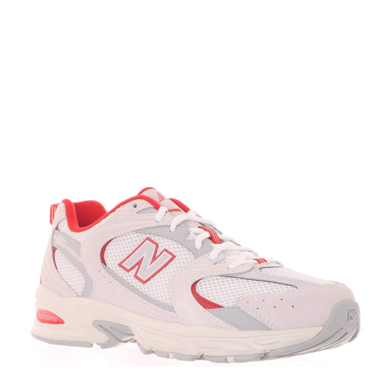 New Balance 530  sneakers wit/lichtroze/rood reflecterend