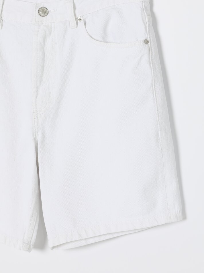 Bermuda jeans slim fit - Off-white