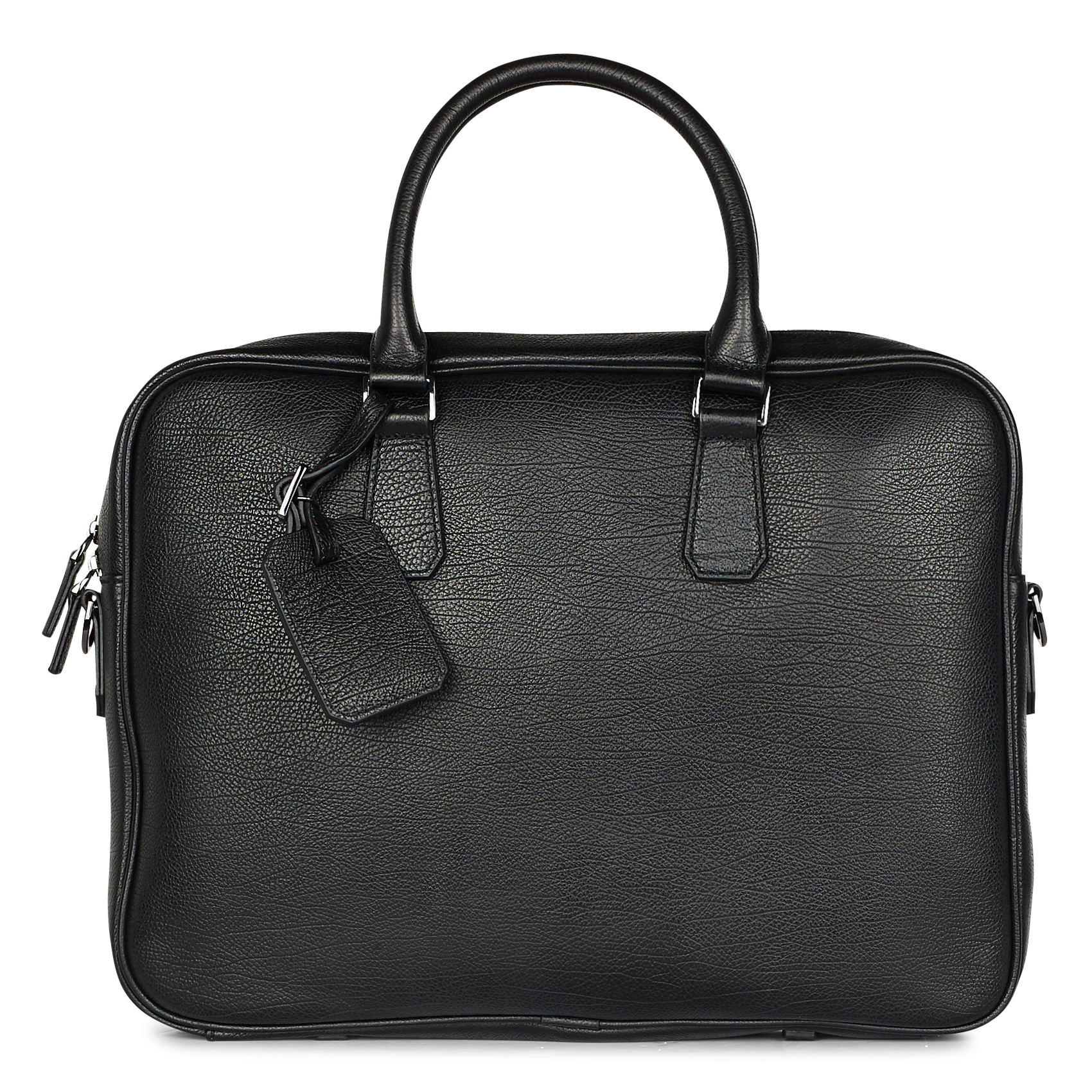Sac d'ordinateur en cuir | Noir