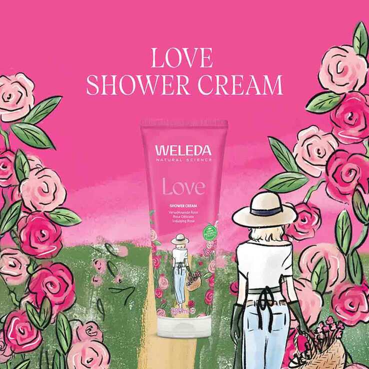 Weleda Love Shower Cream Rose, 200 ml
