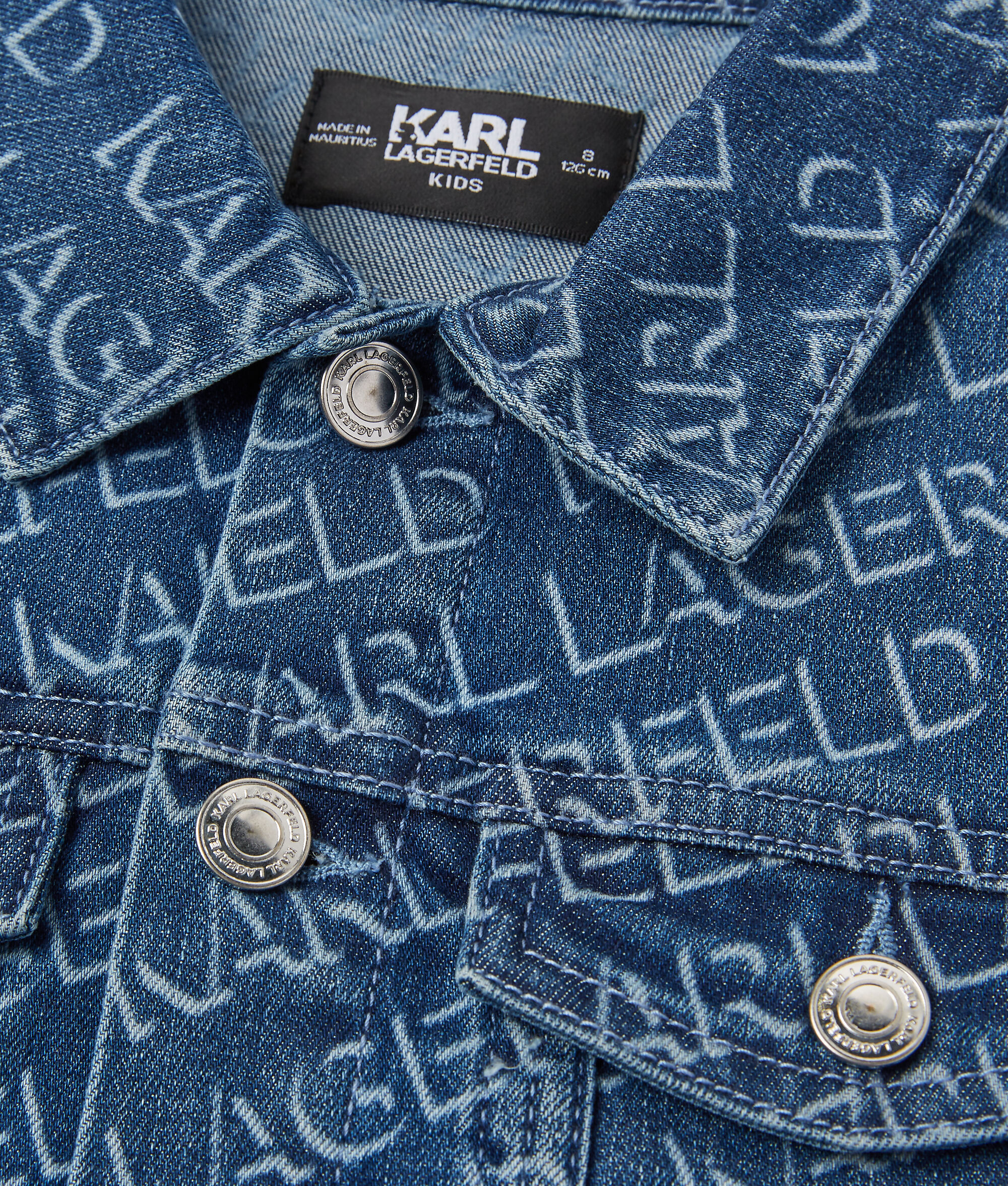 Veste en jean à logo en diagonale pour garçon