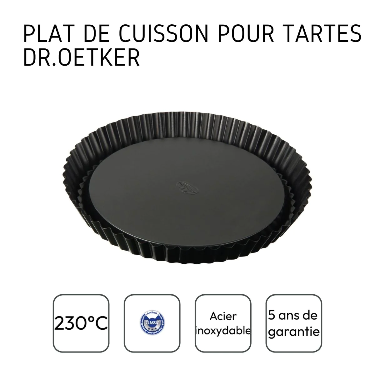 Moule à tarte renversée 28 cm Tradition Dr. Oetker