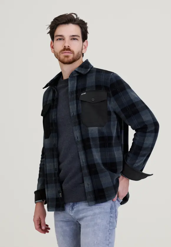 Fleece Overshirt - anthracite grey melange