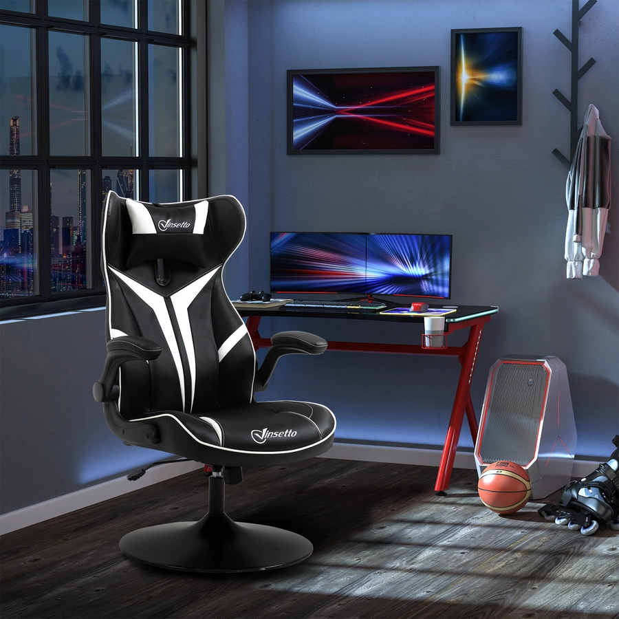 Vinsetto Gaming Stuhl ergonomisch schwarzweiß