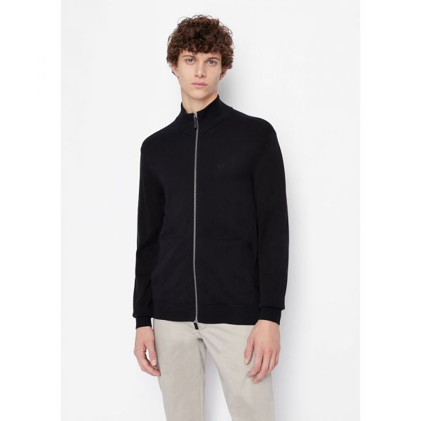 Armani Exchange para Homem Casaco de Malha Lisa Preto Xs