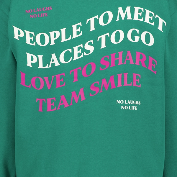 TwoDay dames hoodie groen met backprint