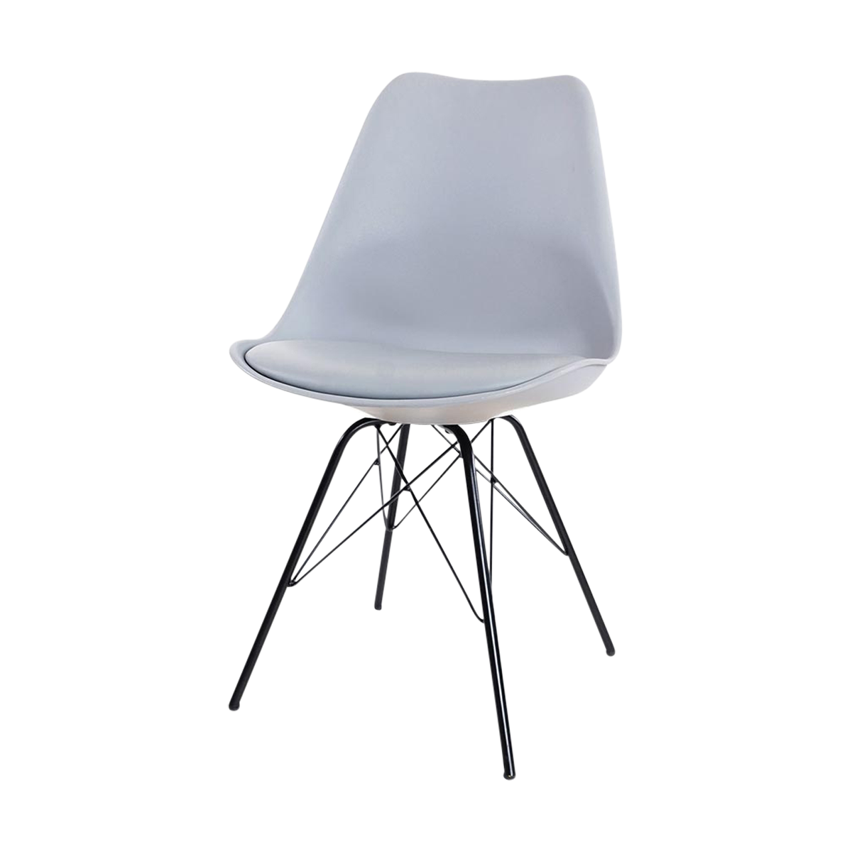 Eetkamerstoel Poluga lichtgrijs
