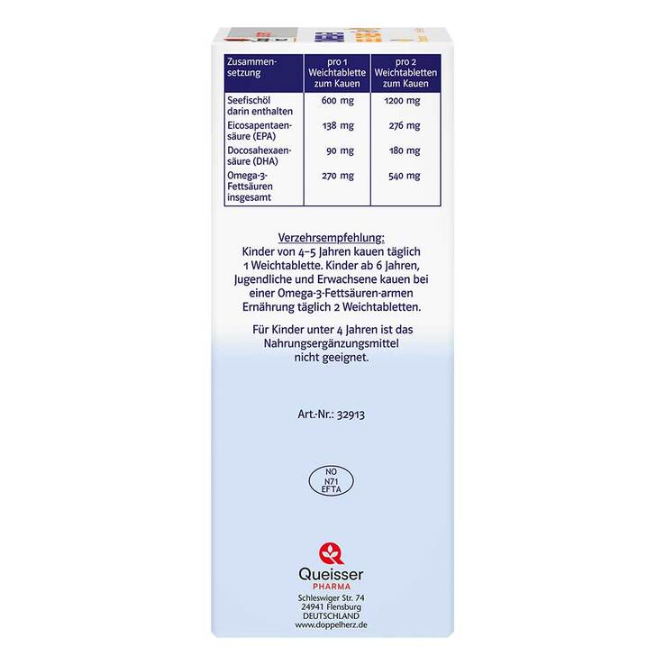 Doppelherz Omega-3 Gel-Tabs family system, 120 St