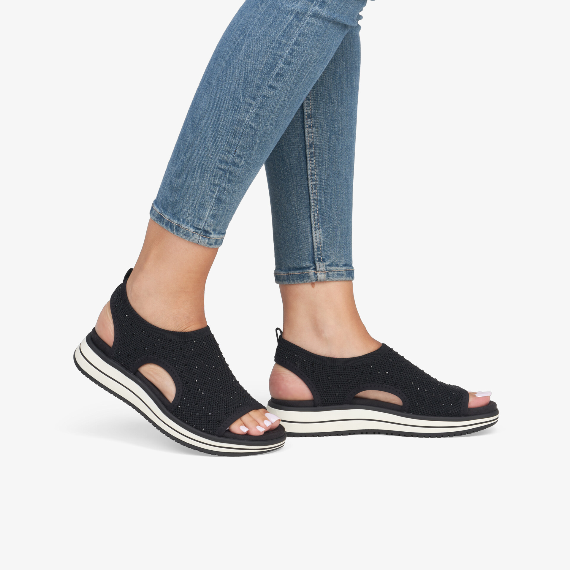 remonte Damen Sandalen schwarz
