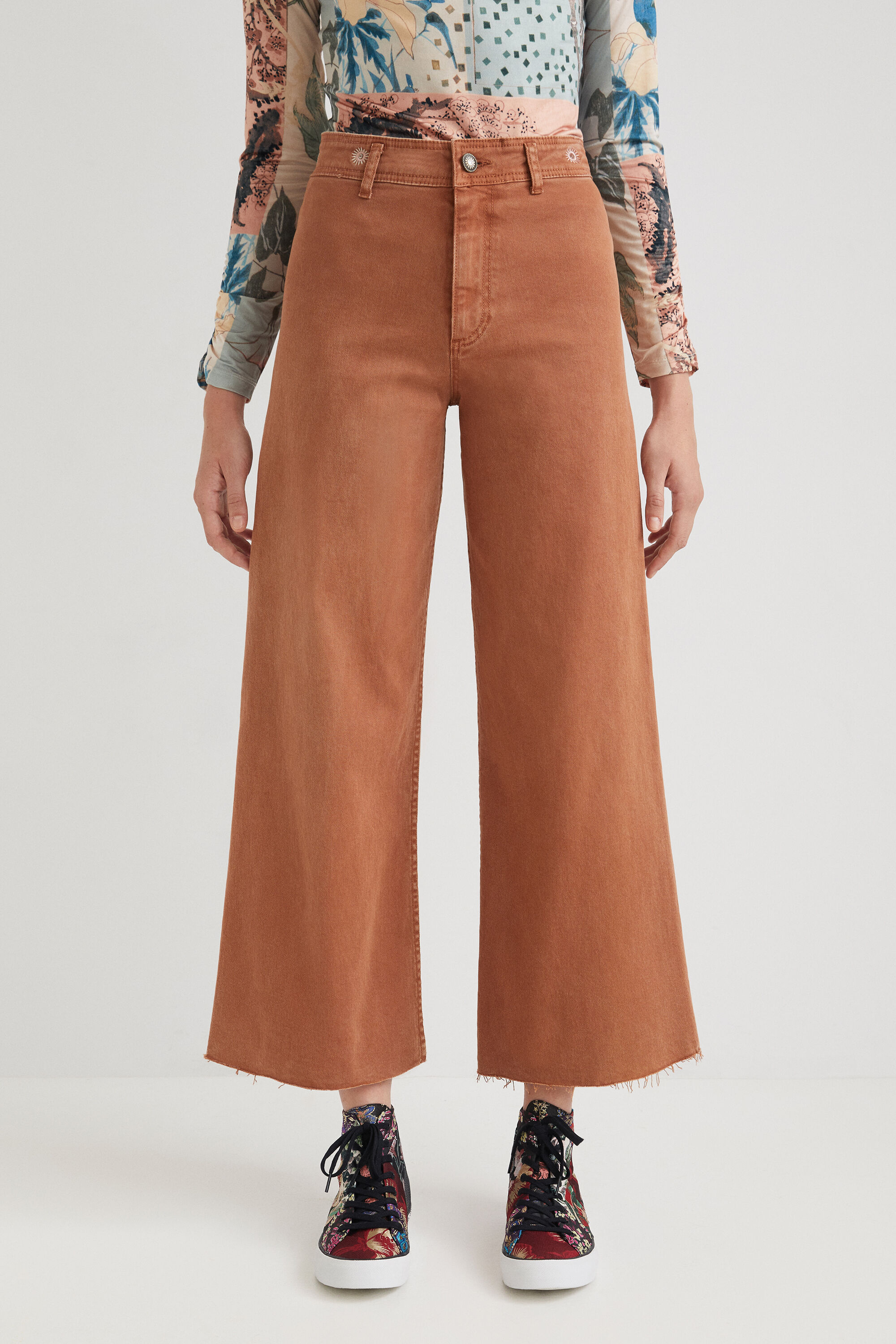 Pantalon wide leg straight