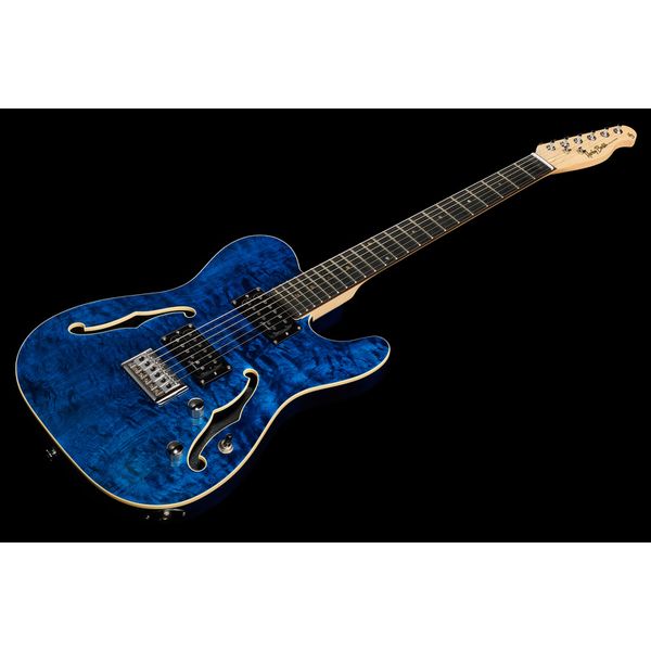Harley Benton TE-90QM HH Trans Blue Bundle