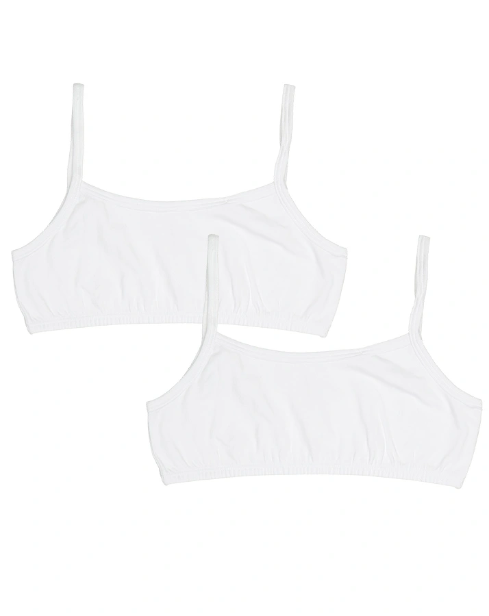 Bustier 95/5 2er Pack mit Spaghettiträgern in weiß