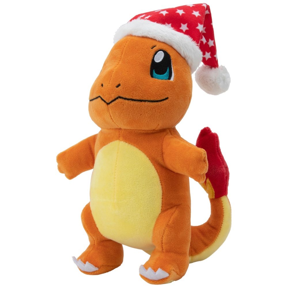 Pokémon Charmander 20 cm Plüschtier mit Weihnachtsmütze