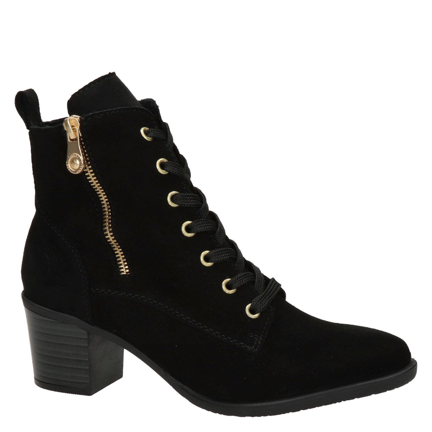 dames veterboot Rieker Zwart
