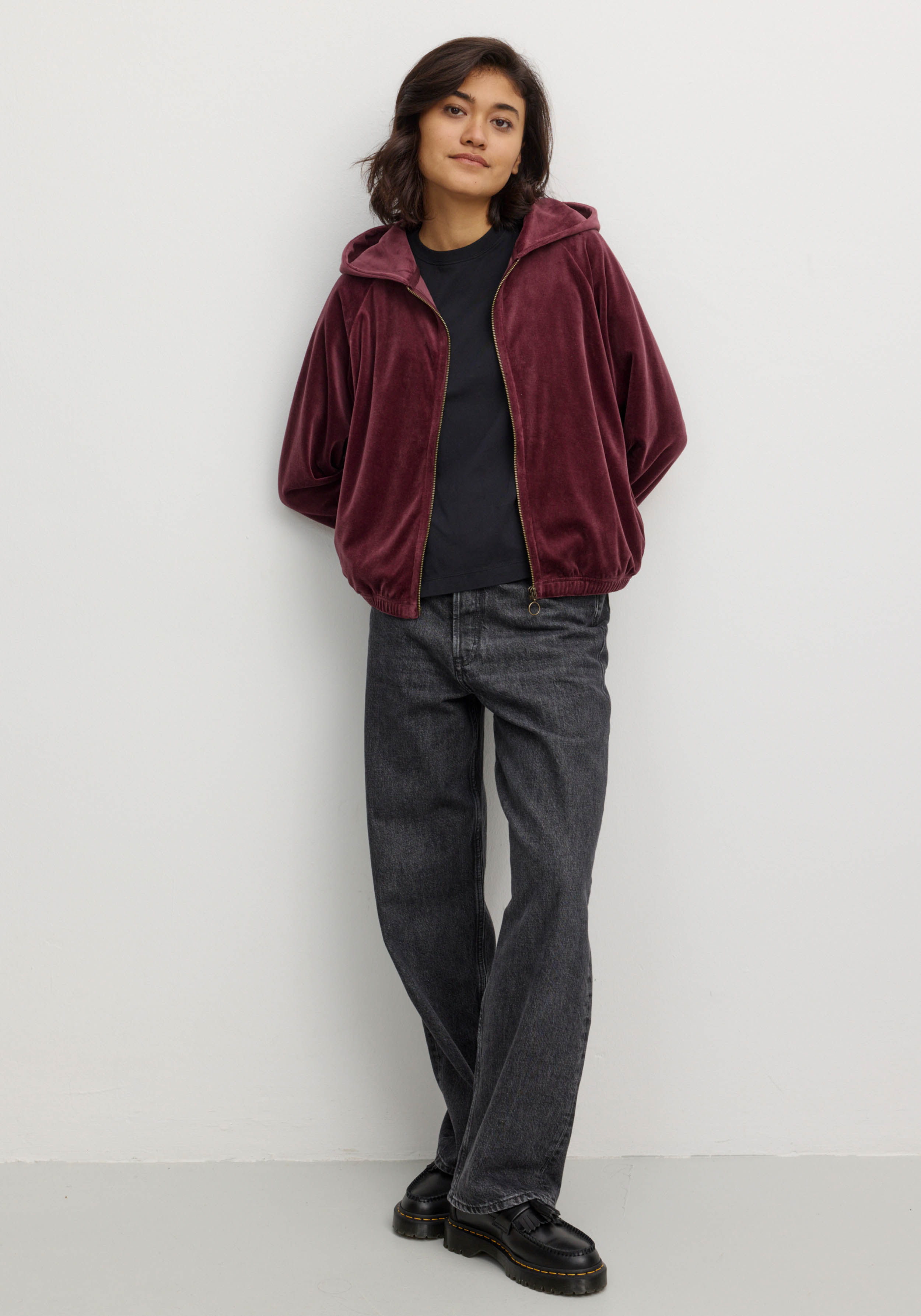 Recolution Sweatjacke Heliconia Dark Plum