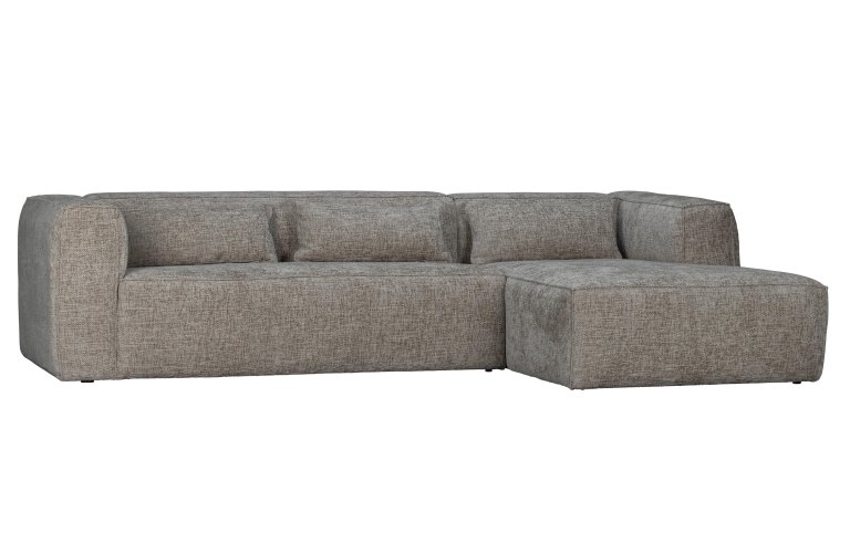WOOOD Bean bank met chaise longue rechts grove melange natural