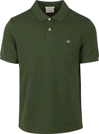 Gant Shield Piqué Poloshirt Donkergroen 2210-313 kopen