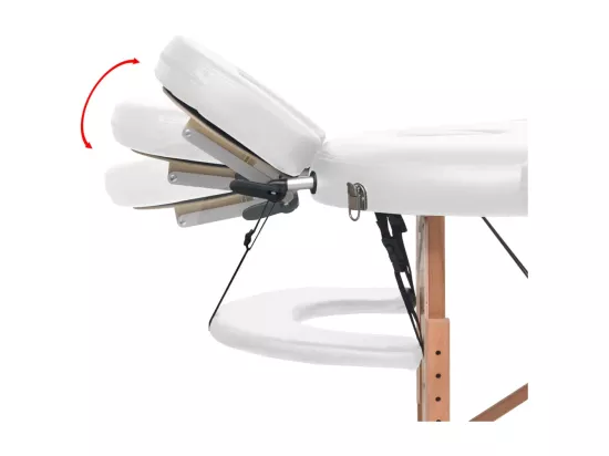 Table de massage pliable blanche 194 x 70 x 65 cm 02_0001840