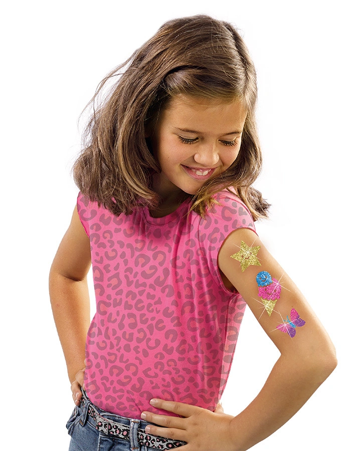 Bastelset FASHION GLITTER TATTOOS in bunt