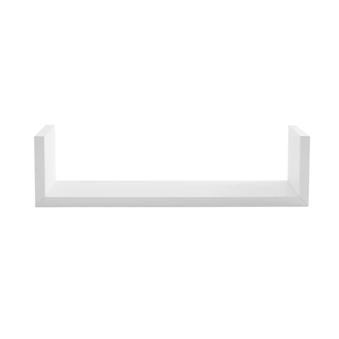 Lot de 3 étagères murales en bois (L22-32-42 cm) Bord Blanc