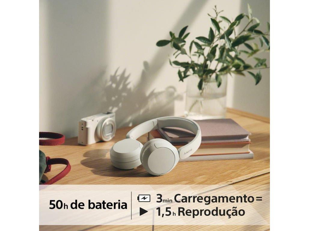 AUSCULTADORES SEM FIO SONY WHCH520W BRANCO