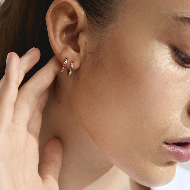 Pilgrim KLEOPRATRA hoop earrings gold-plated Guld