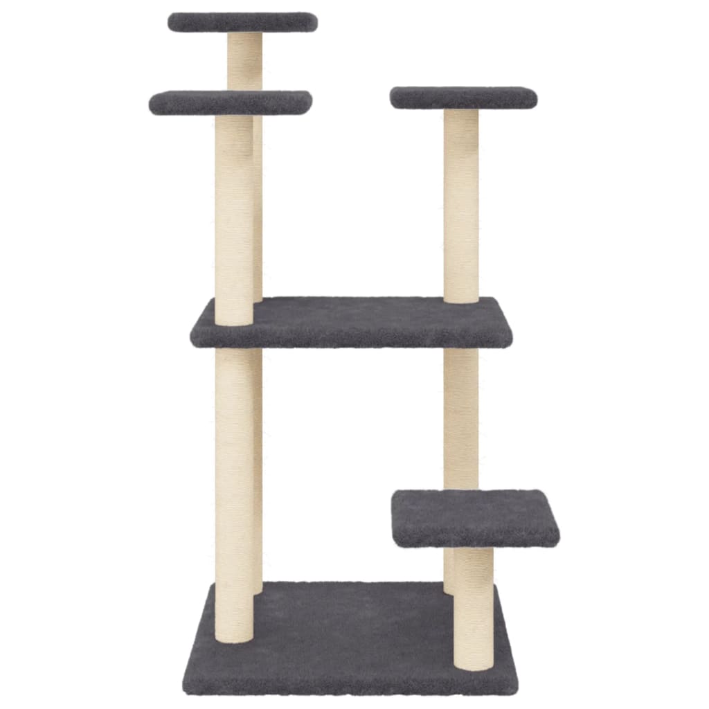 Arranhador para Gatos vidaXL com Plataformas Cinza Escuro 98,5cm