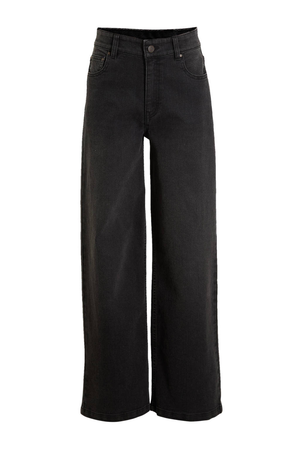 Coolcat Wide Leg Jeans Dominique Donker Grijs