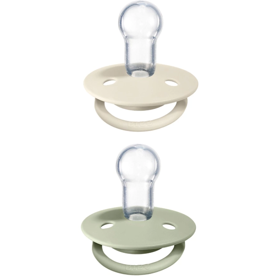 BIBS® Schnuller De Lux Ivory  Sage 0-36 Monate, 2 Stk.